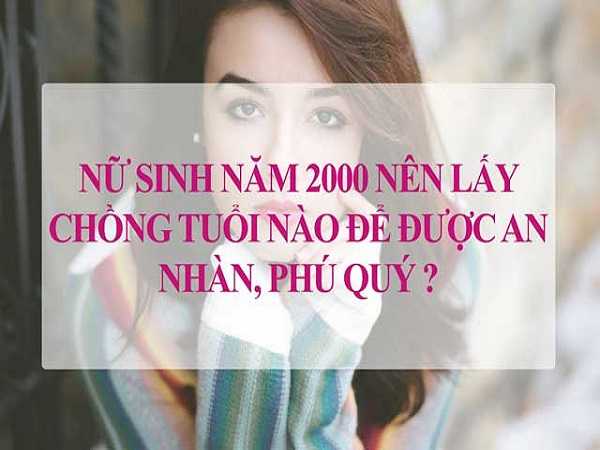 nữ 2000 hợp với tuổi nào